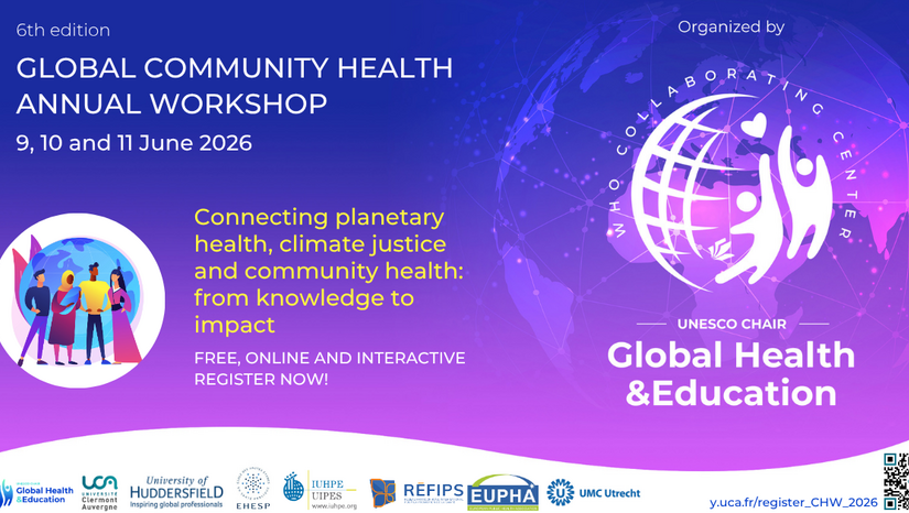6η διοργάνωση του Global Community Health Annual Workshop (διαδικτυακά στις 9, 10 και 11 Ιουνίου 2026)
